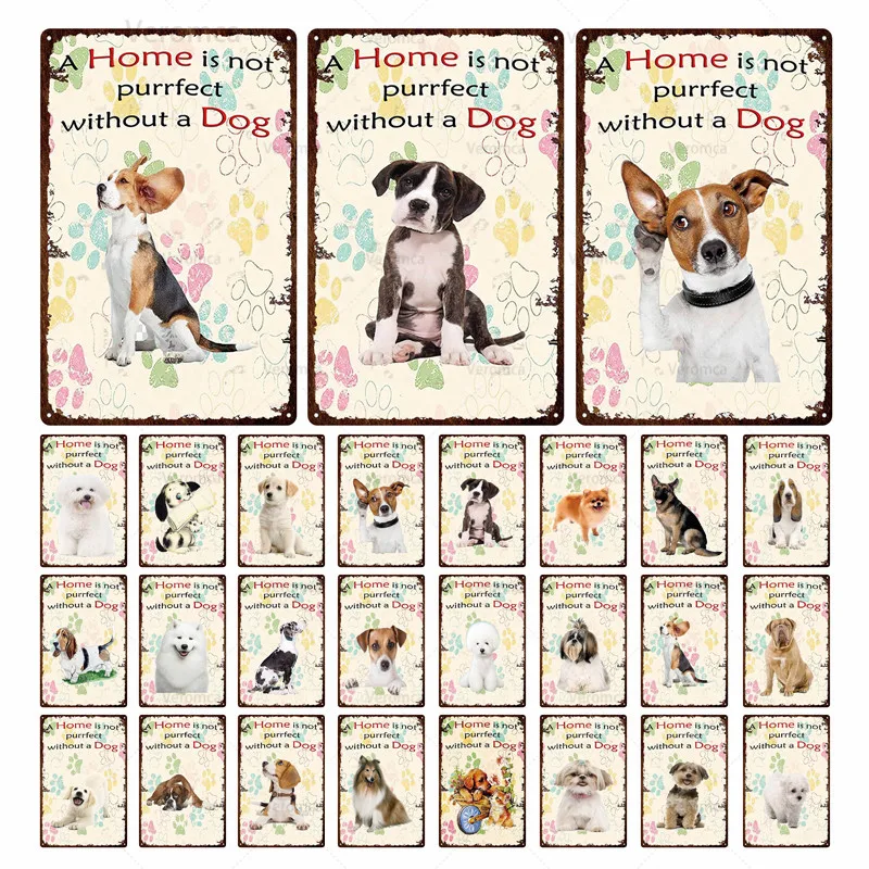 Фотообои с изображением милой собаки щенка элегантная Жестяная Табличка