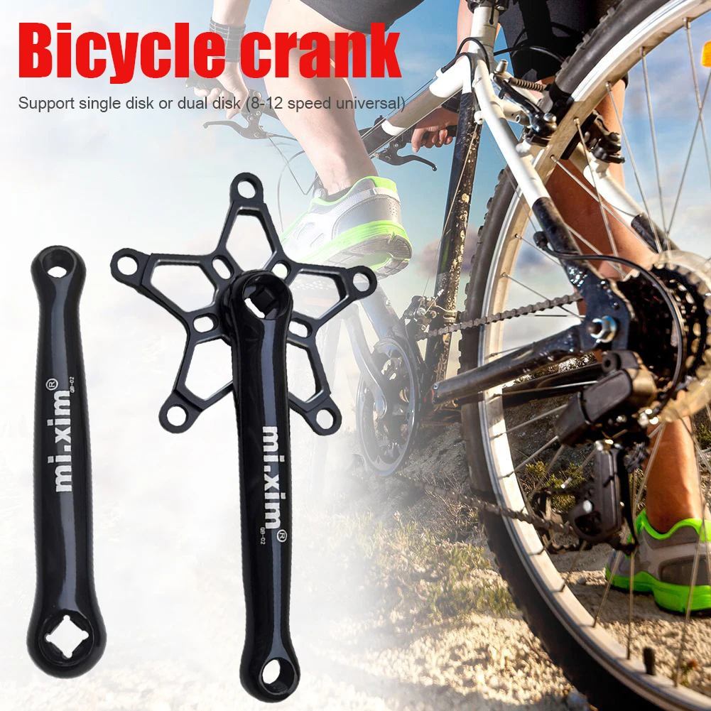 

Aluminum Alloy Crank 130mm Cycling Crankset Arm Road Bike Bicycle BCD for Outdoor Cycle Biking Entertainment for Mi Xim