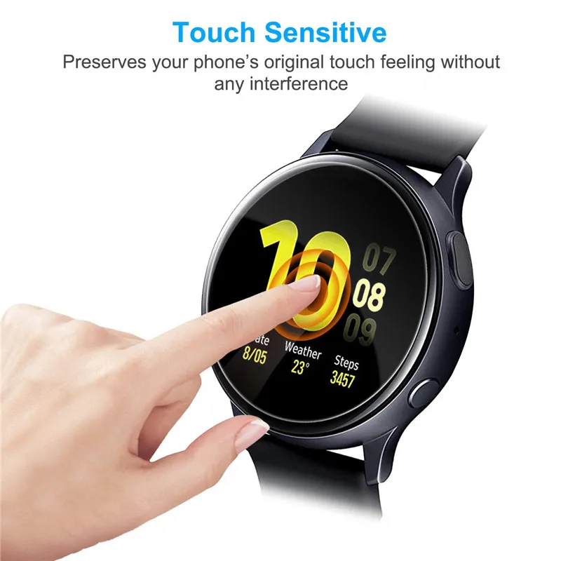 100 pcspack screen protector for samsung galaxy watch active 2 44mm 40mm galaxy watch 3 protective film 42mm watch accessories free global shipping
