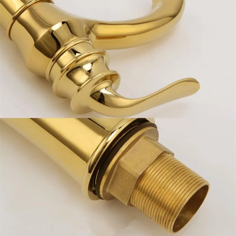 Европейский Стиль Медь кран Ванная комната бассейна горячей и холодной воды для