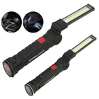 Складной ручной светильник для ремонта автомобиля, USB Перезаряжаемый фонарик, магнитный водонепроницаемый фонарь со встроенной батареей