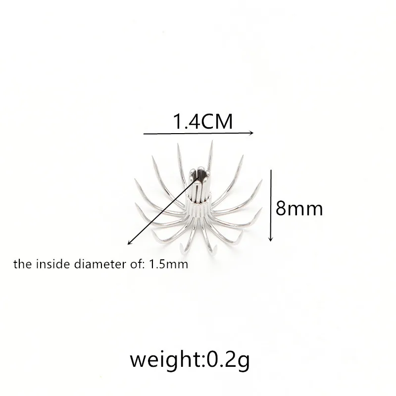 20pcs/lot Squid hook Wooden shrimp hook Stainless steel Sea fishing Fish hook 2.0/1.6/1.4CM fishing hook