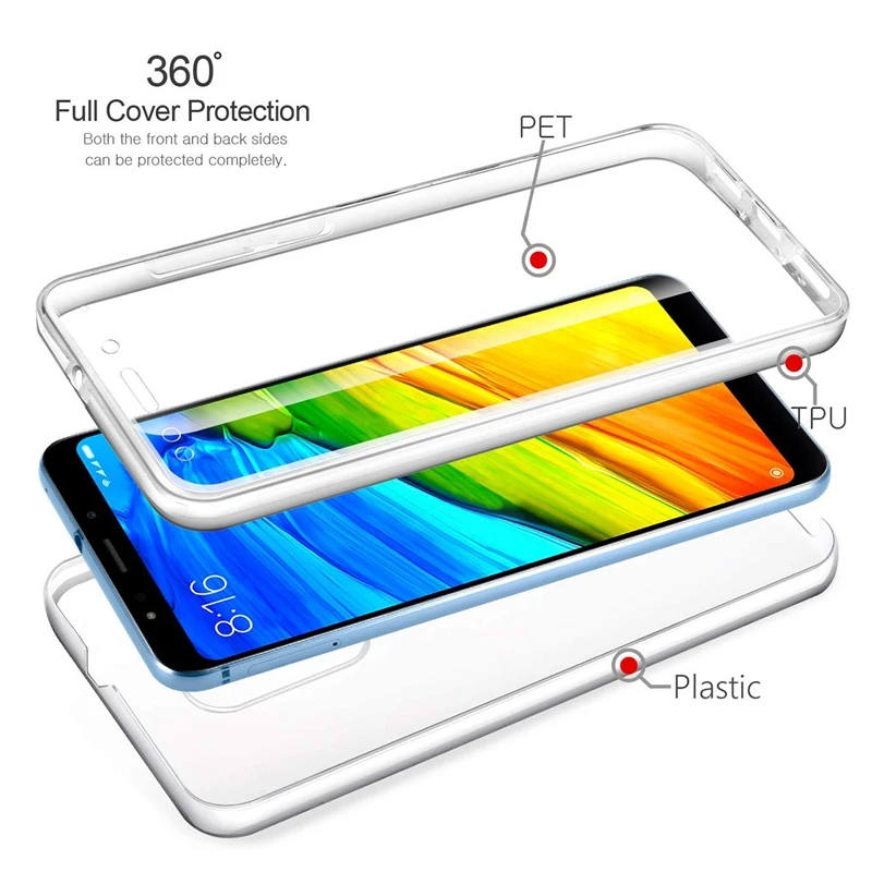 Full Body Shockproof Clear Case For Xiaomi Mi 8 Redmi S2 6A 6 Pro 5 Plus Note 5A 4 4X A1 A2 Lite DropProof Cover | Мобильные