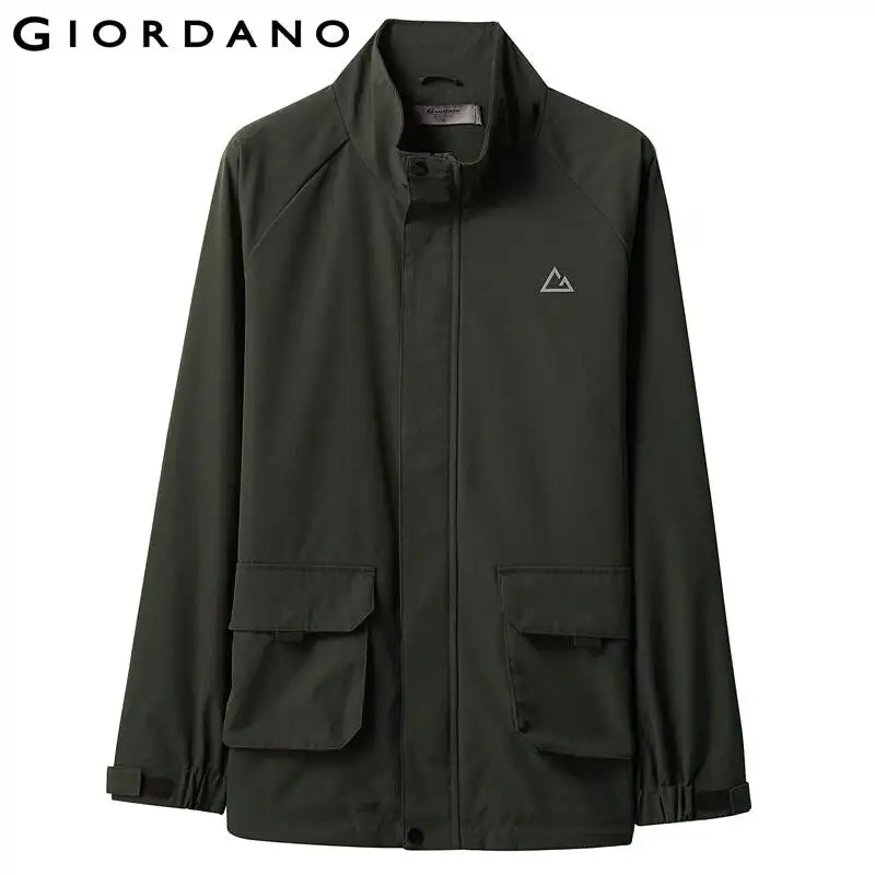 Giordano мужская ветровка g-motion без капюшона с вышивкой на груди данная модель имеет