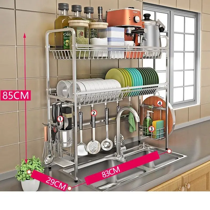 

Almacenamiento Organizadores De Scolapiatti Stainless Steel Rack Cuisine Mutfak Cozinha Cocina Organizador Kitchen Organizer