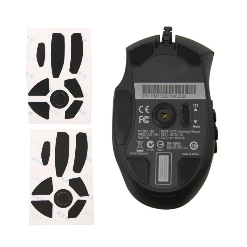 2 комплекта толщина 0 6 мм замена ног мыши коньки для Razer Naga Epic Hex|Аксессуары мышей и