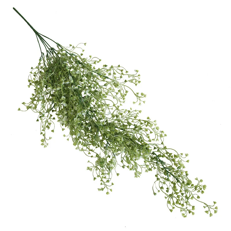 

5pcs/lot Simulation Plastic Shell Grass Calla Artificial Green Plants Vine Wedding Garden Decorative Plant Wall Hanging Rattan