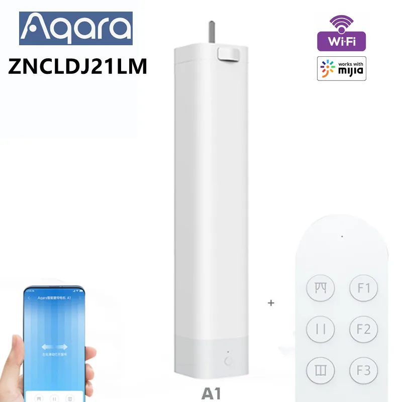 

WiFi Direct Link Aqara A1 and remote Curtain motor Smart Intelligent Electric Curtain Motor works with mijia Mihome,No need Hub