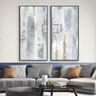 Абстрактный серый настенный постер, Скандинавская Картина на холсте, современный абстрактный пейзаж, художественное украшение, картина для домашнего декора