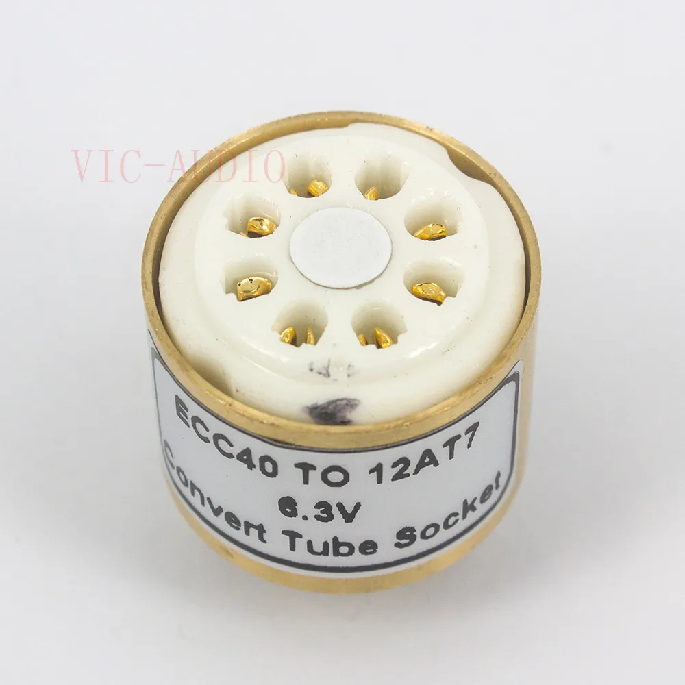 1 шт. ECC40 до 12AX7 12AT7 ECC83 ECC82 12AU7 6 3 В) 8Pin 9PinTube DIY звуковая вакуумная трубка адаптер
