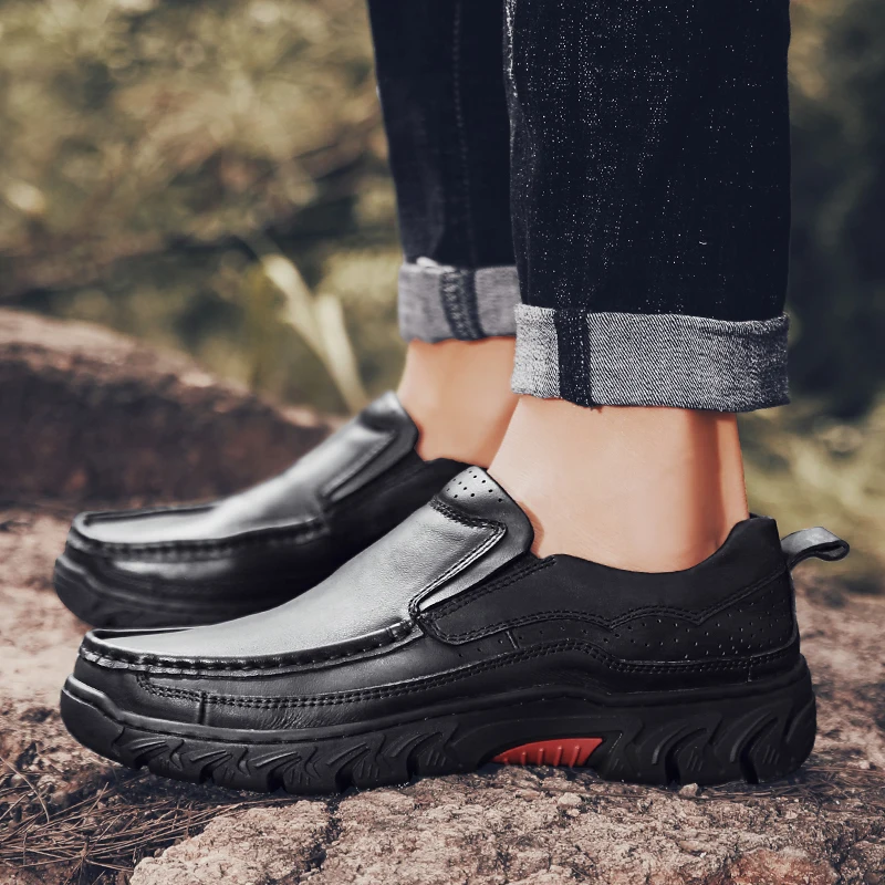 Мужская обувь Повседневная из натуральной кожи Мужские лоферы ручной работы на