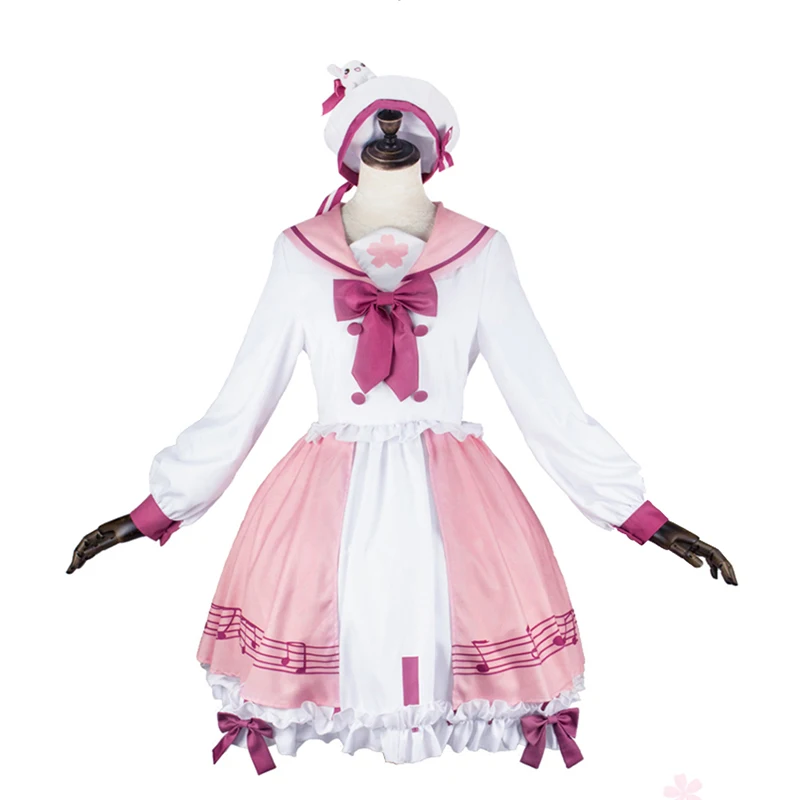Игра Вокалоид Сакура косплей костюм для женщин прекрасный розовый Лолита платье