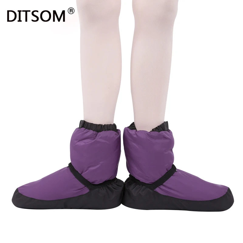 2019 Elasta Bootie теплые балетки для женщин Танцевальная обувь зимние пуховые сапоги