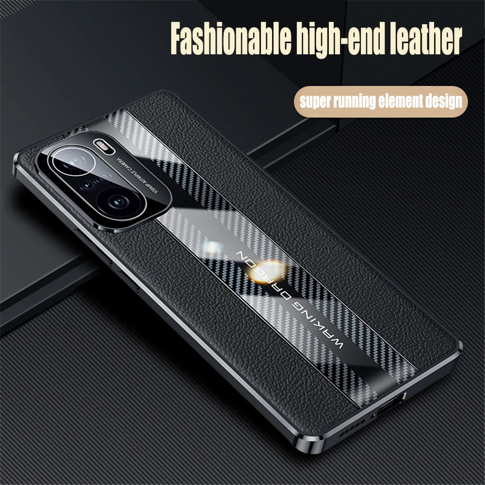 luxury carbon fiber leather cover for xiaomi mi civi 11 pro ultra poco f3 plus mix 4 5g case shockproof phone case coque fundas free global shipping