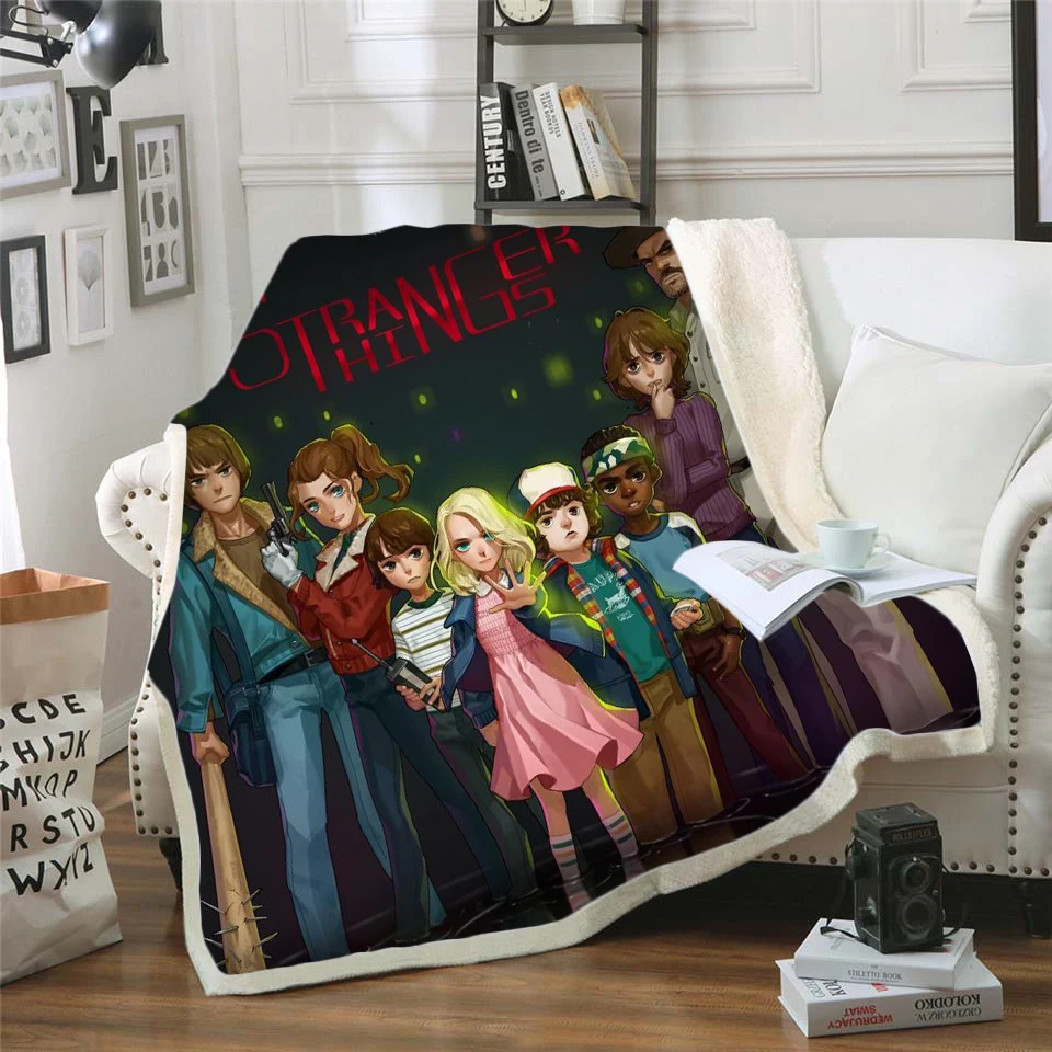 Плюшевое Флисовое одеяло с 3D принтом очень странные дела модные одеяла для