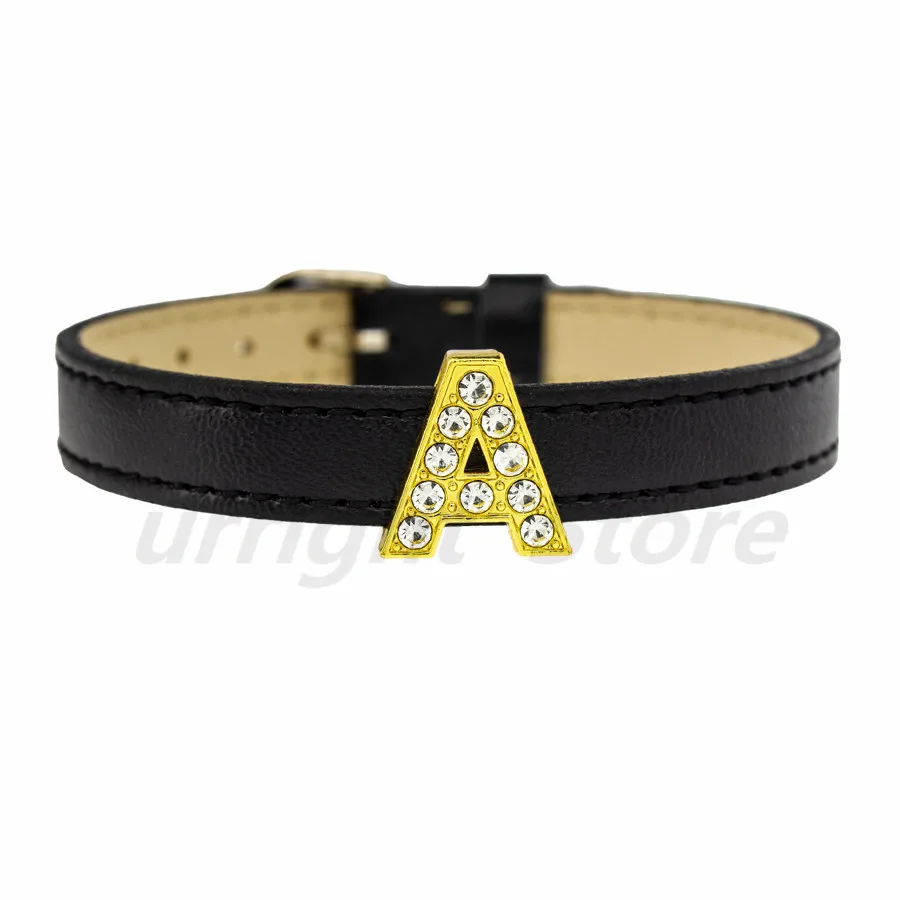 1 шт. A Z буквы английского алфавита золото горный хрусталь Внутренний диаметр: 10