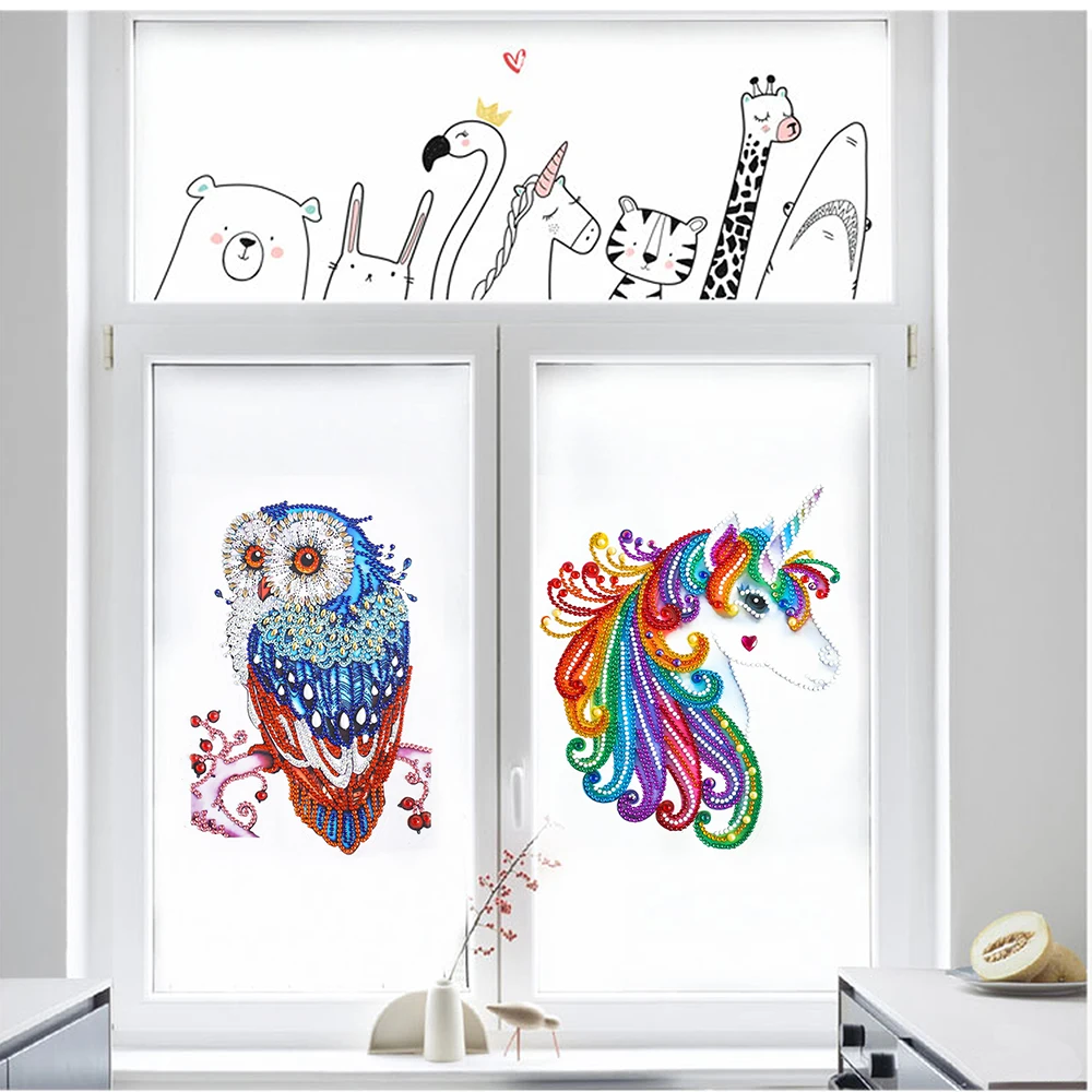 5D алмазная живопись наклейки животные искусства наборы для детей DIY мозаичная