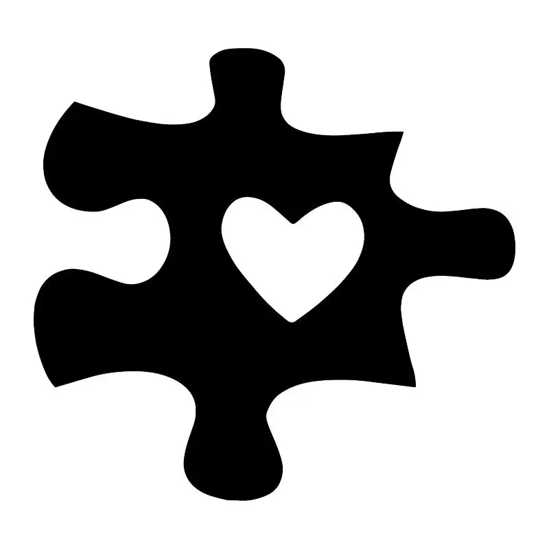 

Small Town 16.4X15.4CM Love Puzzle Creative Car Styling Decoration Decals Cartoon Car Stickers C25-0504