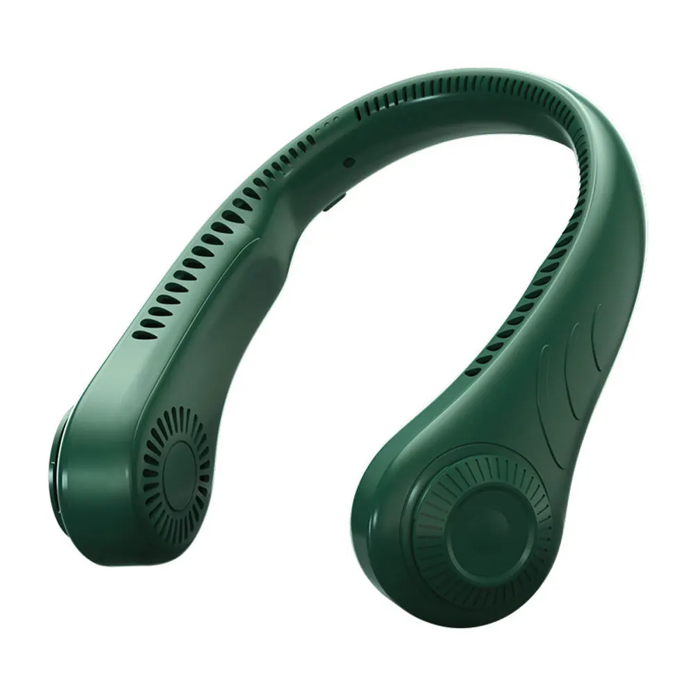 Beste Lui Opknoping Hals Fan Mute Outdoor Sport Usb Kleine Ventilator Geen Blad Opknoping Hals Mini Draagbare 360 Graden Lazy Nekband