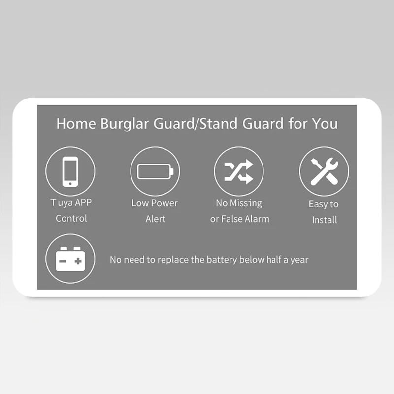 

Free Notification Door Open / Closed Detectors Tuya APP Control Home Security PIR Motion Detector for Home Security