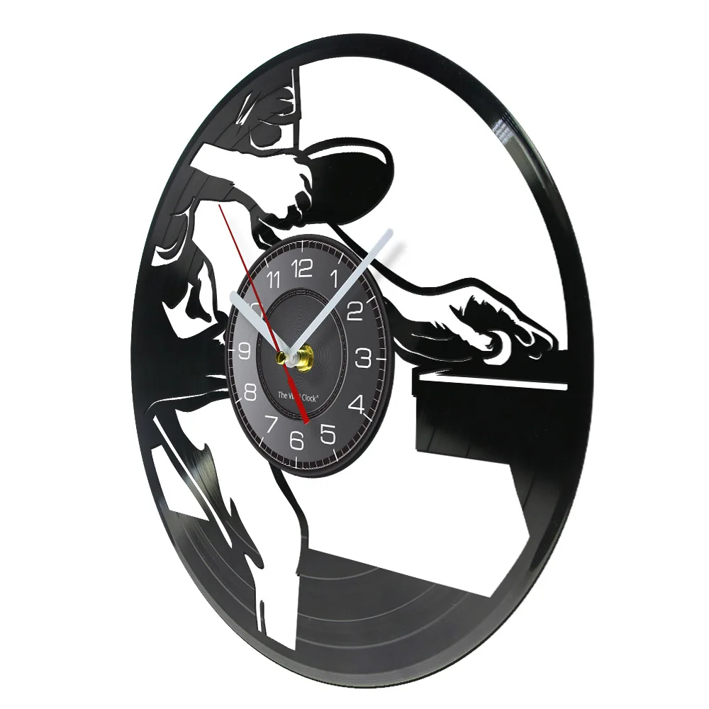 Настенные часы с виниловой пластиной для настольного тенниса профессиональный