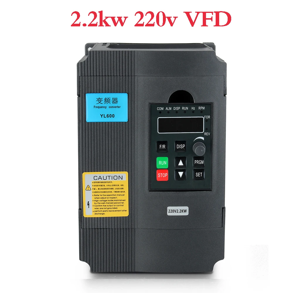 220 кВт 220 В VFD инвертор 3 кВт 4 кВт преобразователь частоты 1P вход 3P выход в для ЧПУ мотор шпинделя - Цвет: 2.2KW 220V VFD