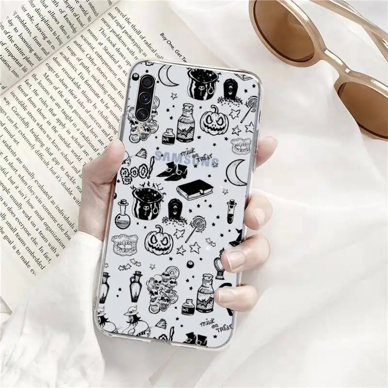 

Mysterious witch Pharmacy Phone Case Transparent for Samsung A71 S9 10 20 HUAWEI p30 40 honor 10i 8x xiaomi note 8 Pro 10t 11