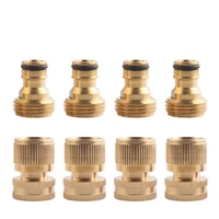 4 pair garden hose quick connect solid brass quick connect hose connector water pipe connector garden hose disconnect 34 inch