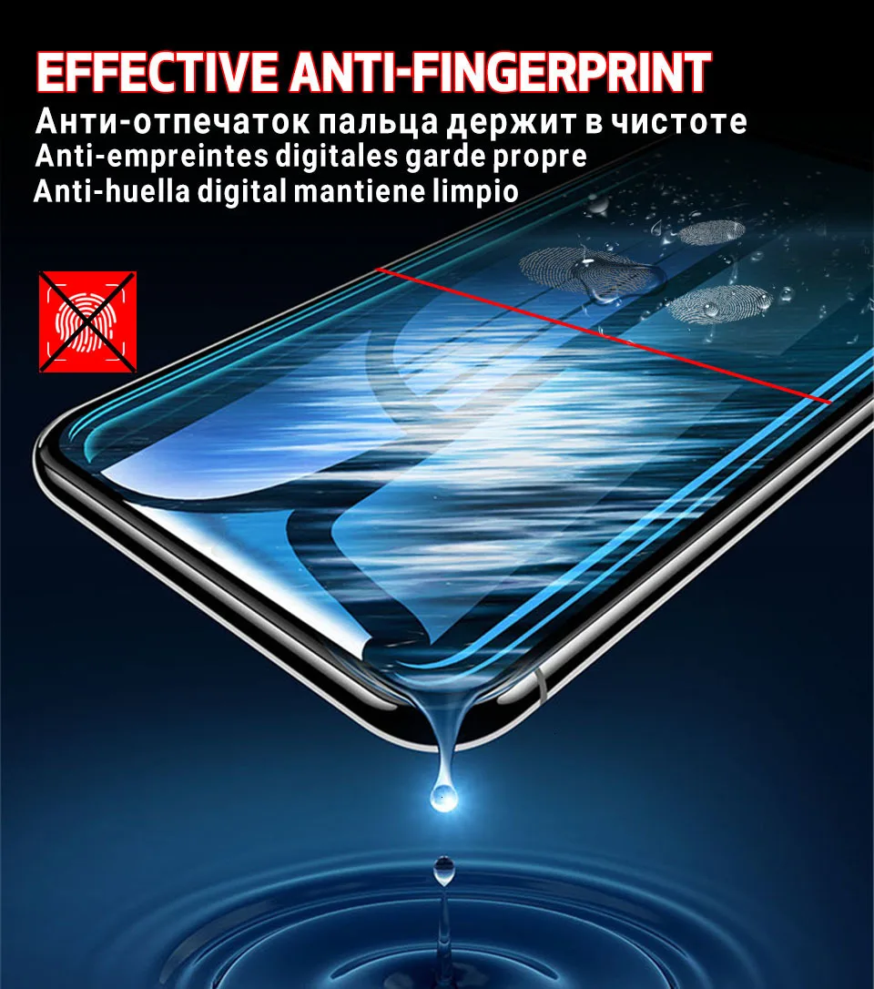 4 шт. 100D Защитная Гидрогелевая пленка для iPhone 11 Pro MAX 6 6s 8 7 plus XR X XS полная защита экрана мягкая пленка не стекло