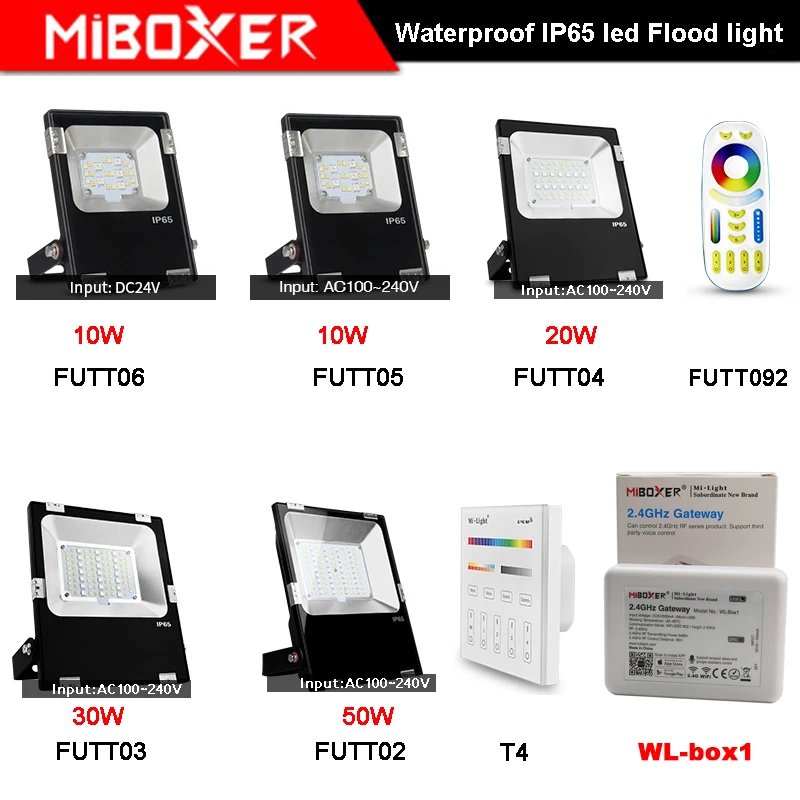 MiBOXER уличный садовый светильник 10 Вт/20 Вт/30 Вт/50 Вт RGB + CCT Светодиодный прожектор