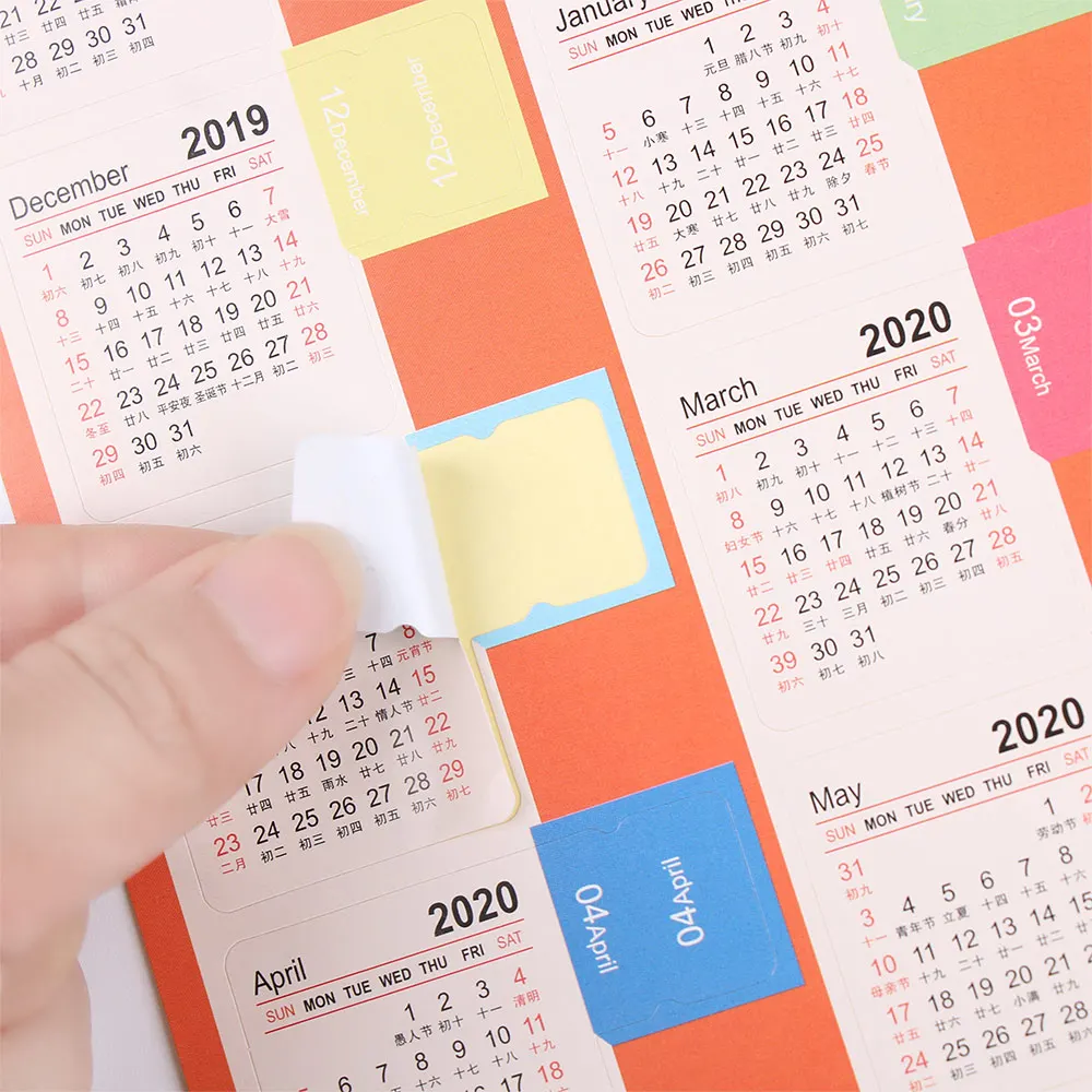 2020 2021 год календарные наклейки индекс закладки планировщик пуля аксессуары для