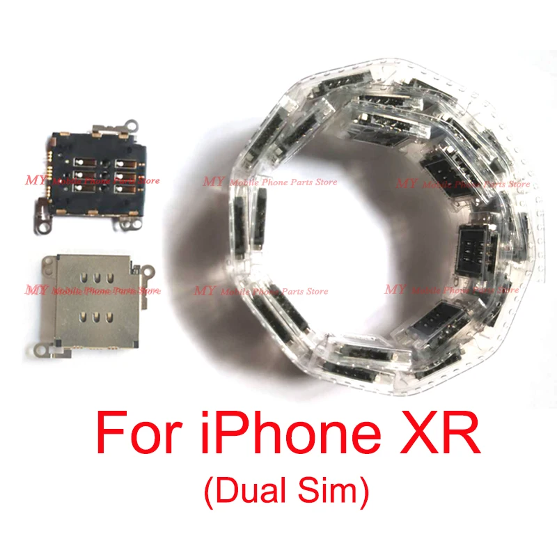 

Dual Sim Card Reader Holder Tray Slot For iPhone XR iPhonexr Card Slot Socket Replacement Connector Repair Parts