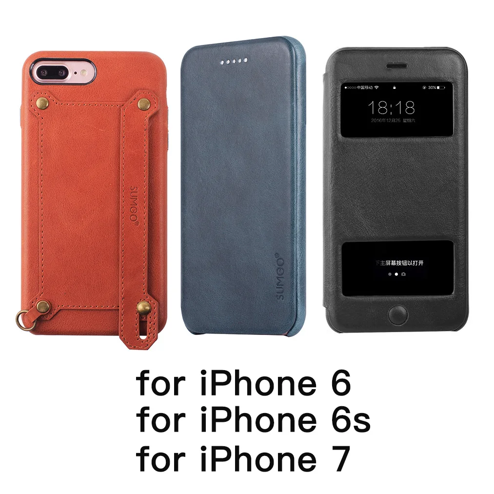 genuine leather case for iphone 7 7 plus 6s fashion luxury business clearance phone case for iphone 6 6s plus back cover free global shipping