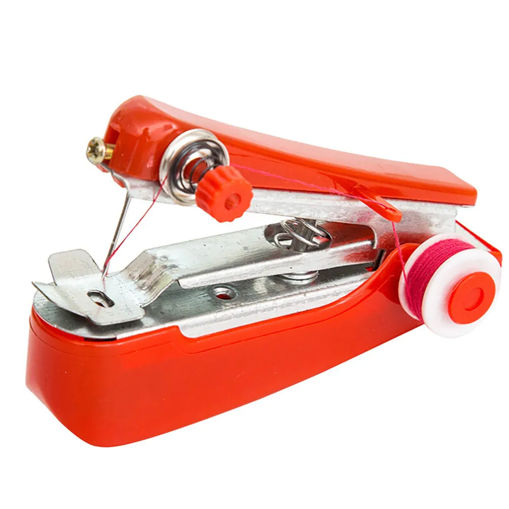 

Stapler Sewing Machine Handheld Clothes Hem Lockstitch Needlework Tool Press Stitching Thread Stapler Machine