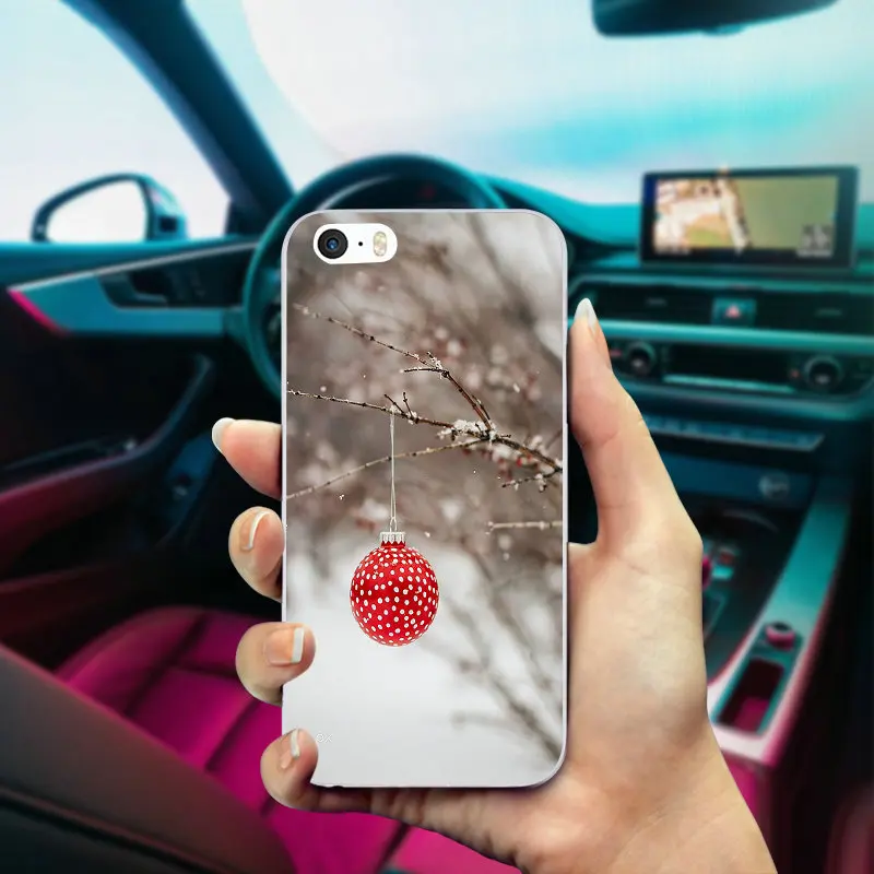 Милый Рождественский и новогодний дизайн для iphone 5 мягкие силиконовые чехлы