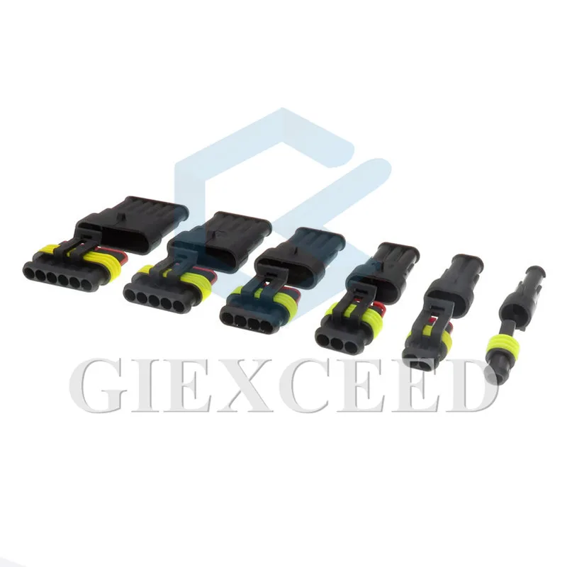 

High Quality Superseal AMP/Tyco Waterproof Electrical Connector 1/2/3/4/5/6 Way Pin Sealed Plug Cable Sockets For Car Truck