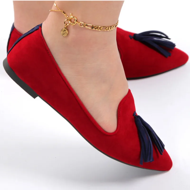 2021 New Tassel Women Shoes Moccasins Spring Autumn Suede Boat Loafers Shoes Light Slip-on Drive Flats Low-top Female Shoes