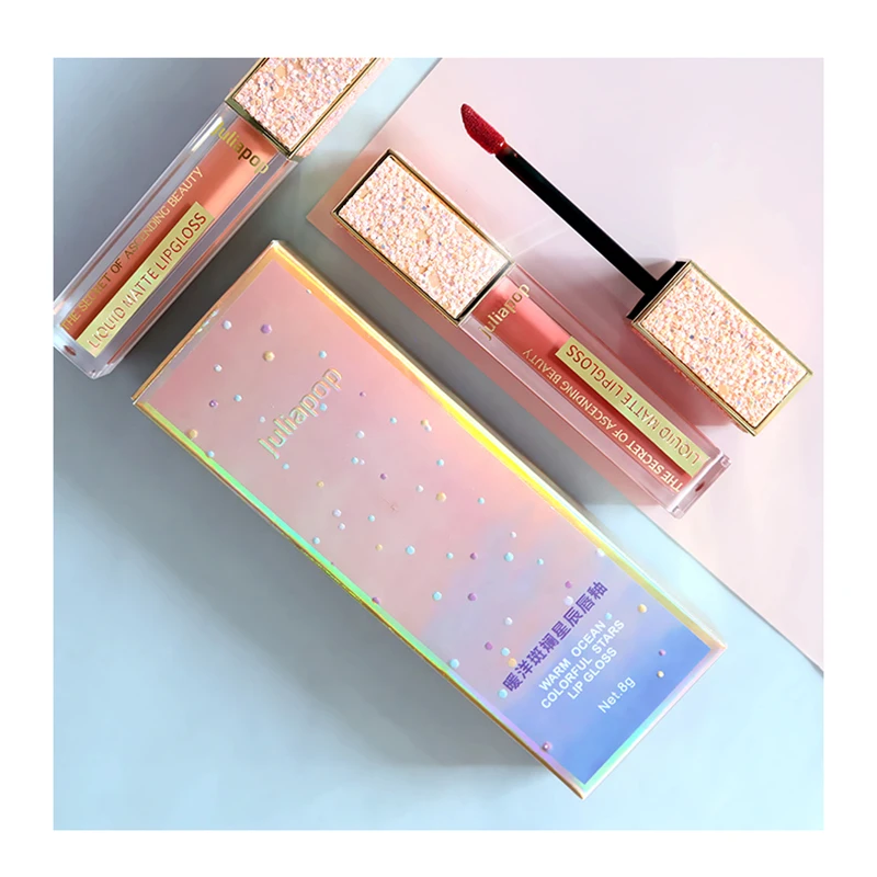 Помада блеск для губ матовый пигмент макияжа бархатные коричневые Красота