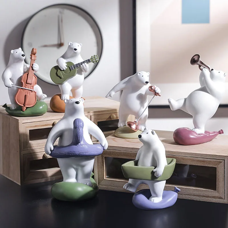 

Скандинавский креативный мультяшный Мишка Тедди художественное изделие животное скульптура домашний Декор Аксессуары современное искусс...