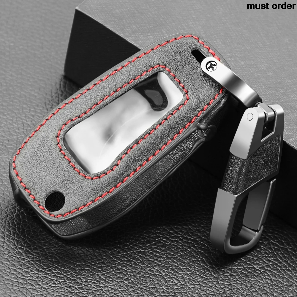 Кожаный чехол с откидной крышкой для автомобильного ключа Ford F150 F250 F350 Ranger Explorer KA