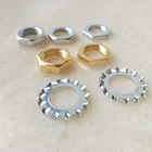 25 шт. M4 M6 M8 M10 M12 M14 M16 тонкие шестигранные гайки из углеродистой стали 1 мм