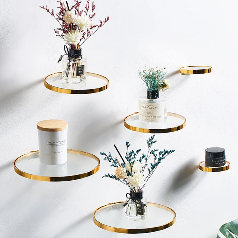 Стеклянный карниз для домашнего декора полка цветов настенные полки