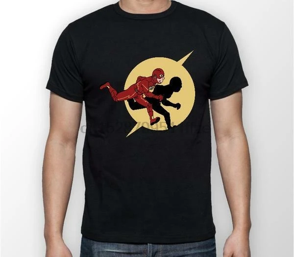 Флэш памяти Тинтин Бэрри Аллена олова Харадзюку уличная одежда рубашка Для