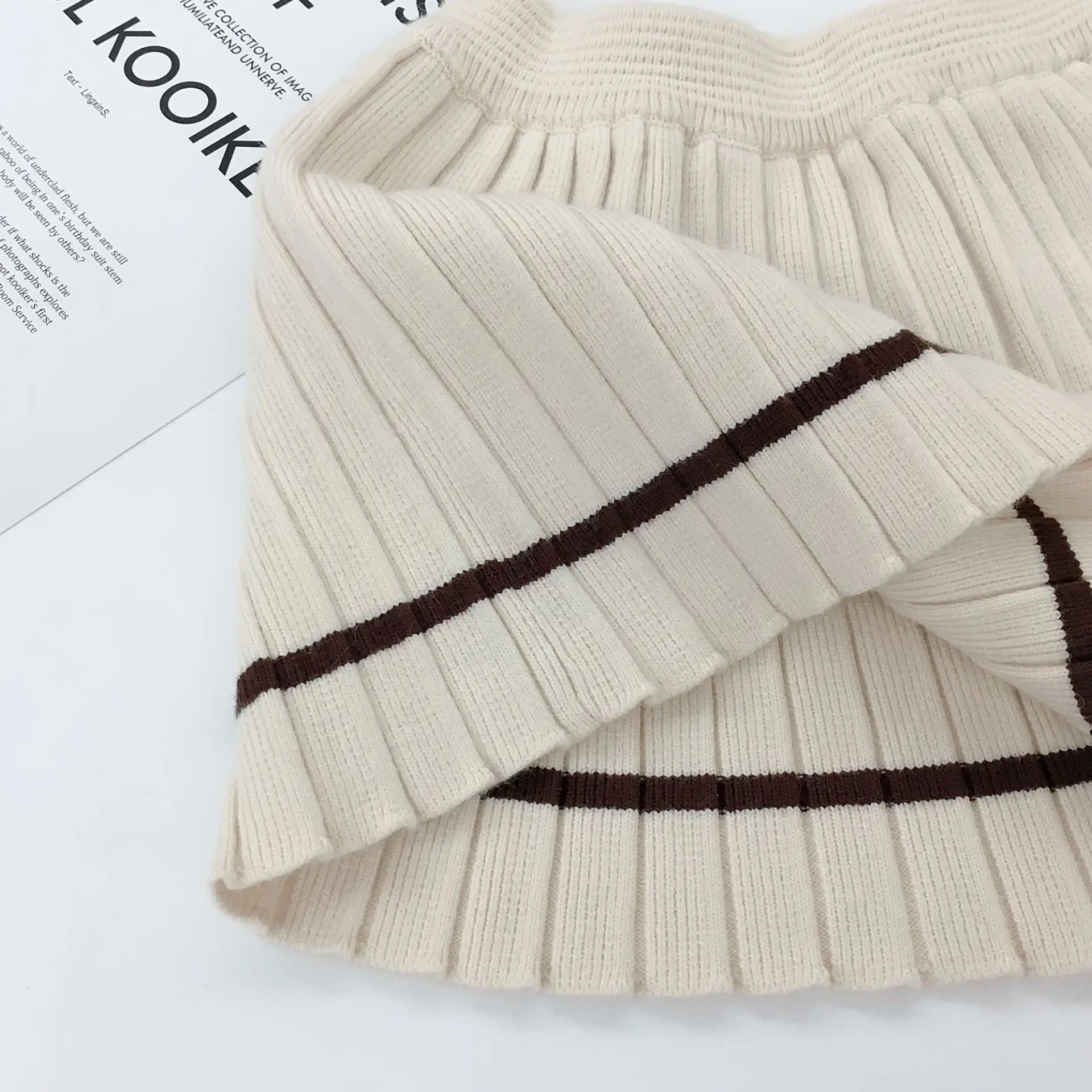 Юбка для маленьких девочек осенне-зимний свитер милая детская трикотажная