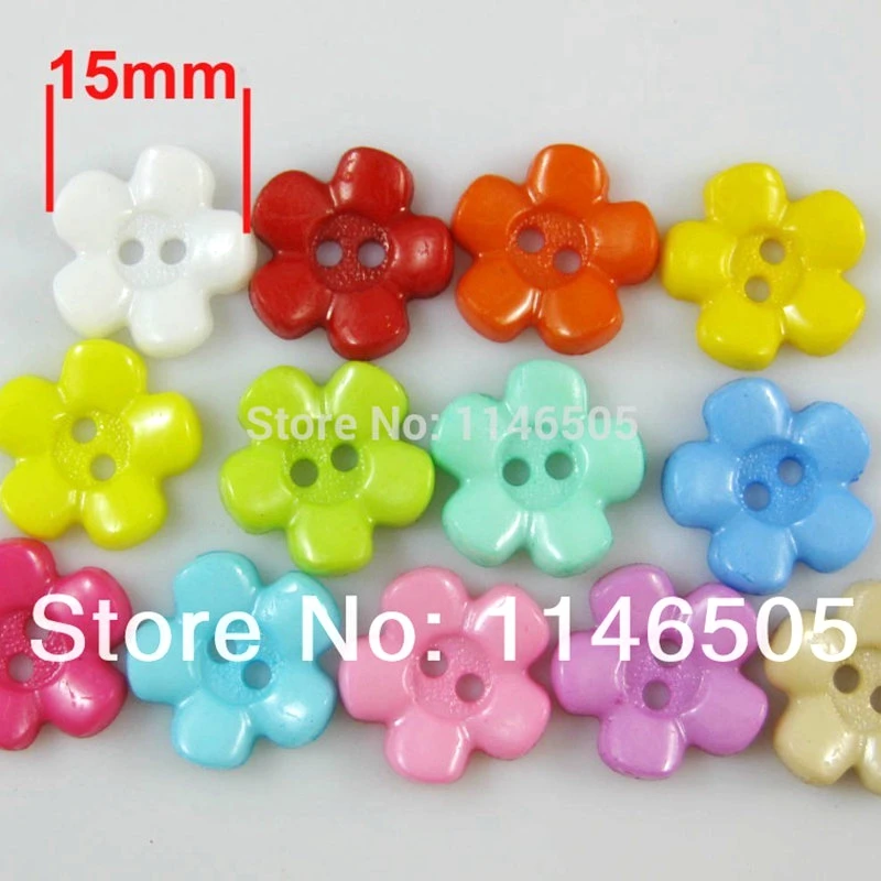 100 шт./партия, Детские пуговицы в форме цветка