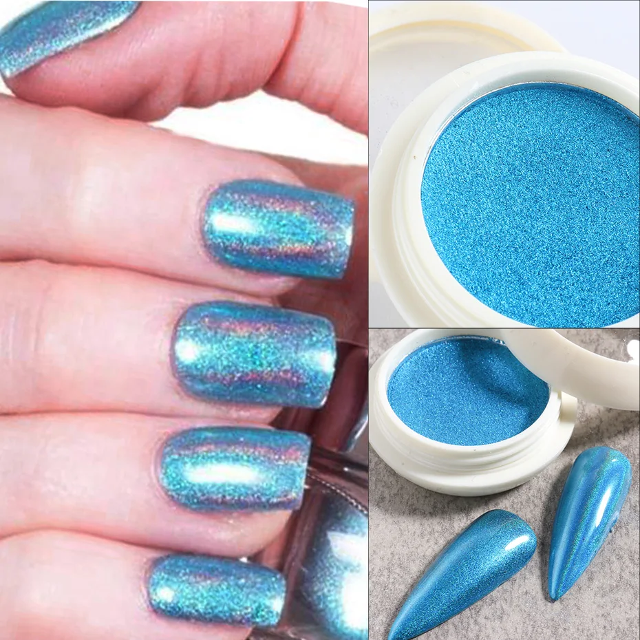 1 коробка Голографический лазерный блеск для ногтей градиентный эффект
