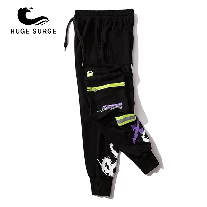 

Hip Hop Cargo Pants Pockets Men Streetwear Harajuku Joggers Pants HipHop Swag Ribbion Harem Pants Fashion Casual Trousers