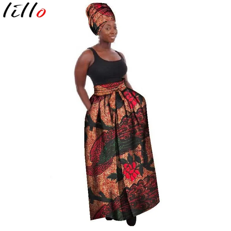 Nigeria  African Clothing  Skirt Cotton Batik Print Skirt Elegant Half-length Dress, Comfortable  Elegant Skirt High Quality