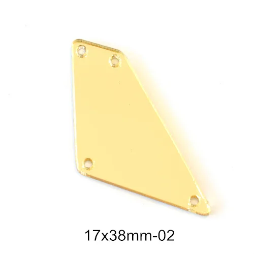 17x38mm-P02 50 шт. акриловое зеркало пришивные стразы акриловые Пришивные зеркала нерегулярные шампанское пришивные камни аксессуары для платья F0021 - Цвет: 17x38mm-P02