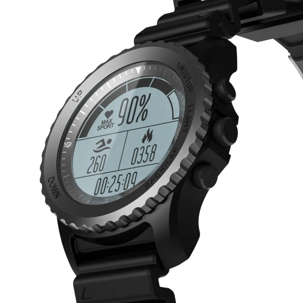 Smartch S968 Bluetooth Смарт часы телефон gps для мужчин мониторинг сердечного ритма IP68